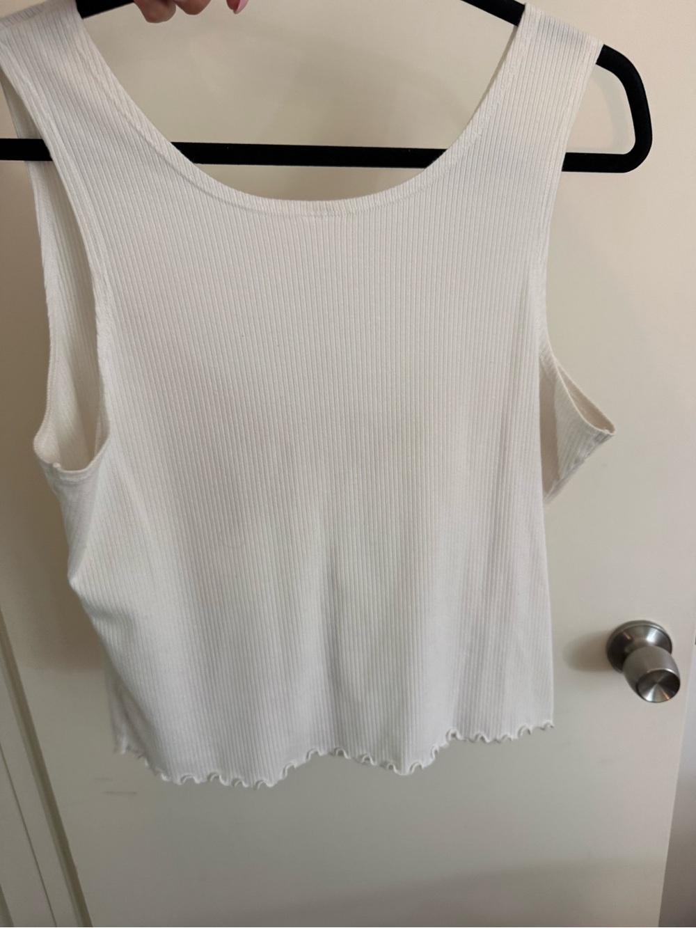 No Boundaries White Ribbed Button-Front Tank - Picture 6 of 6